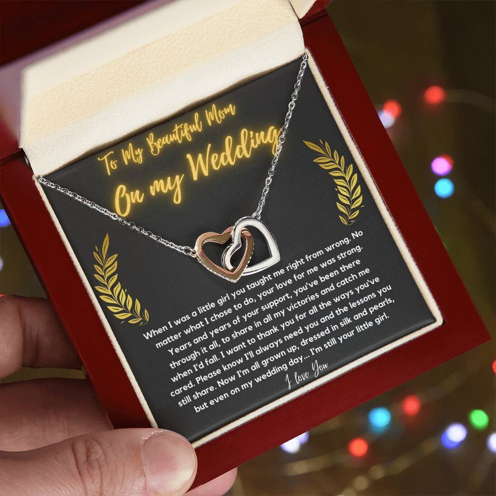 To Mom 1 Interlocking Hearts Necklace