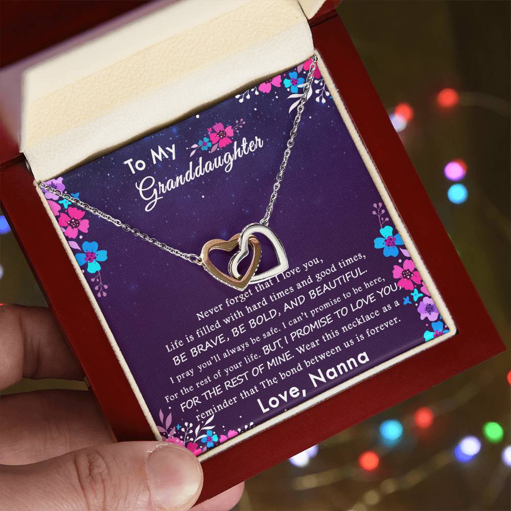 Interlocking Heart Necklace Gift For Granddaughter Interlocking Hearts Necklace