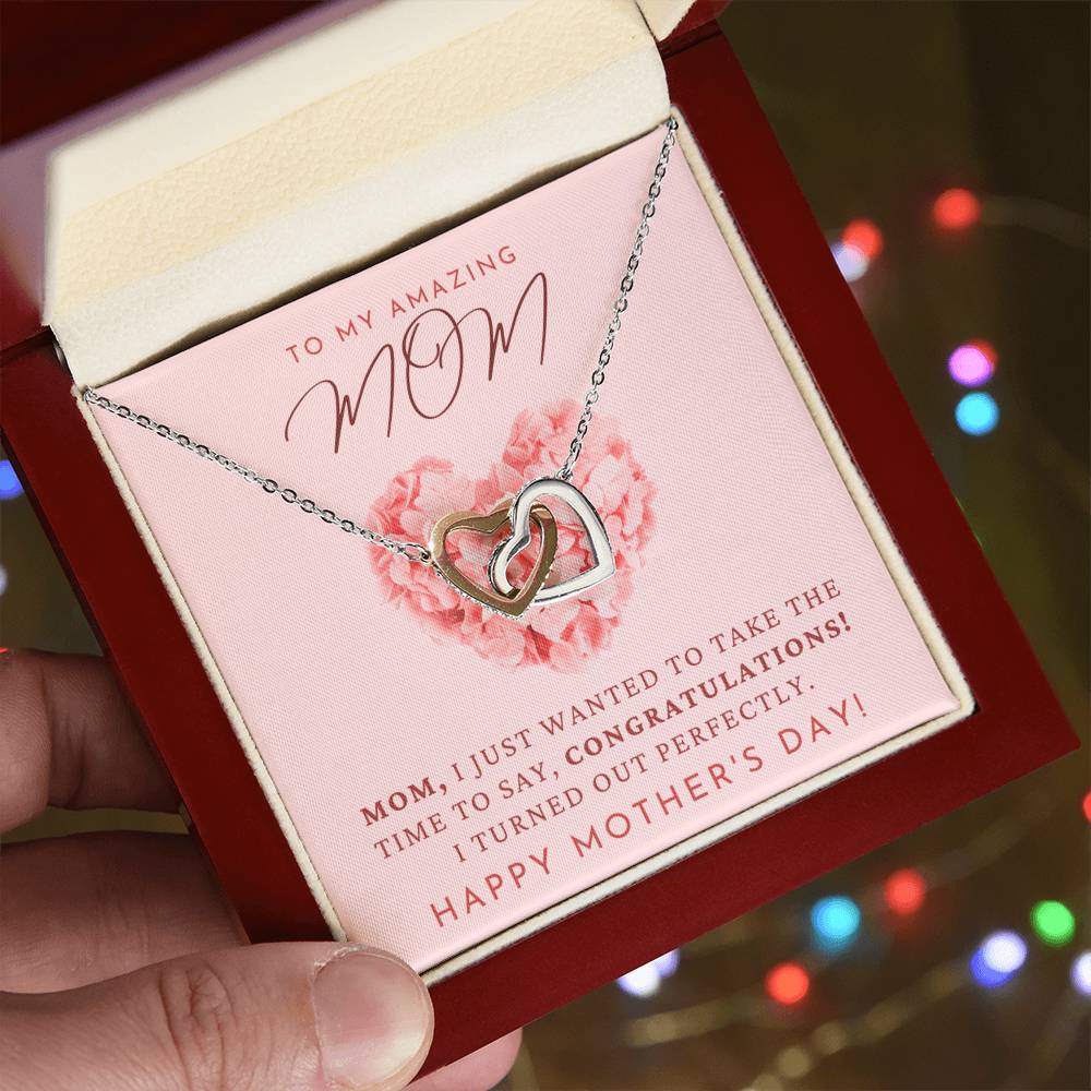 The Perfect Mother'S Day Gift. Interlocking Hearts Necklace