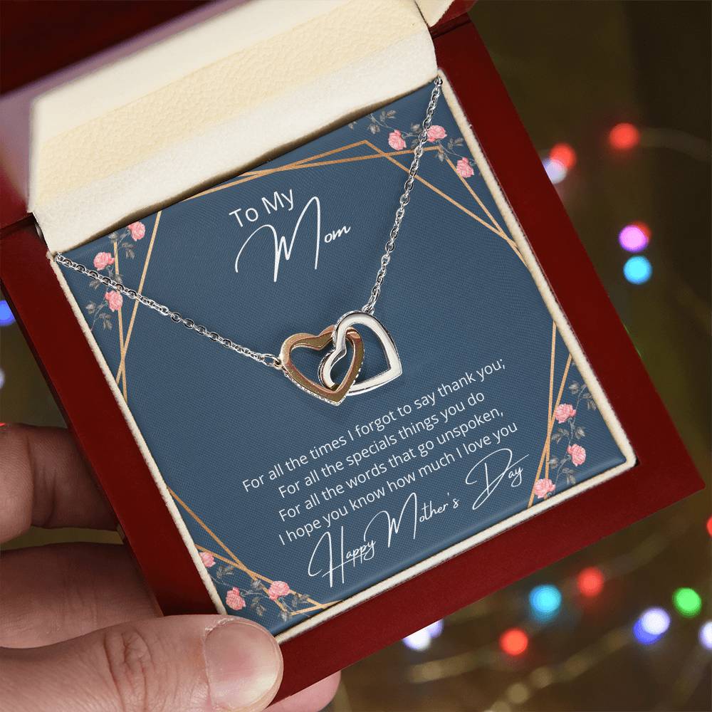 All The Times I Forgot To Say Thank You - Interlocking Hearts Necklace