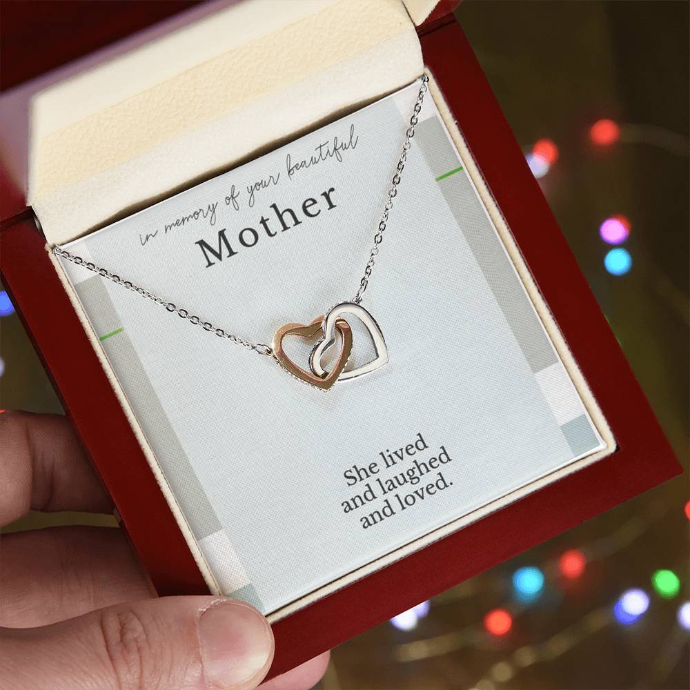 To My Mom Necklace Interlocking Hearts Necklace