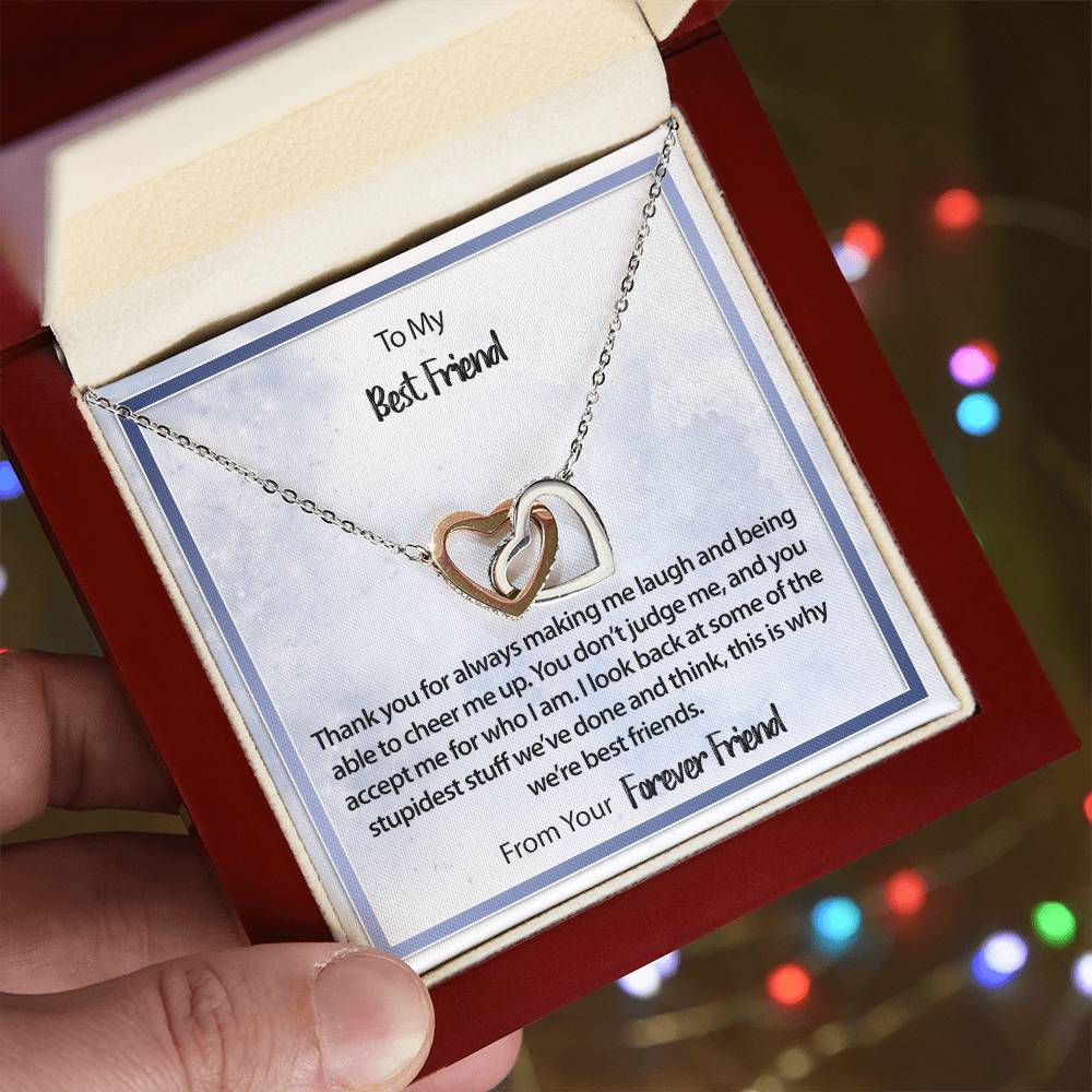 Why We'Re Best Friends Necklace Interlocking Hearts Necklace