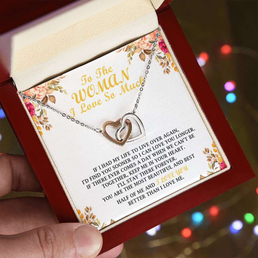 To The Woman I Love - Interlocking Hearts - So36 Interlocking Hearts Necklace