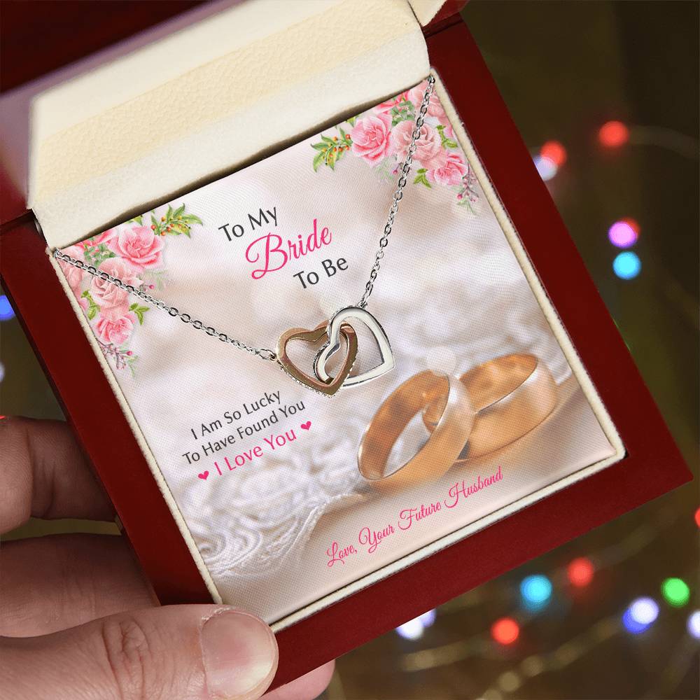 To My Bride To Be . Interlocking Hearts Gold Rings Design Interlocking Hearts Necklace