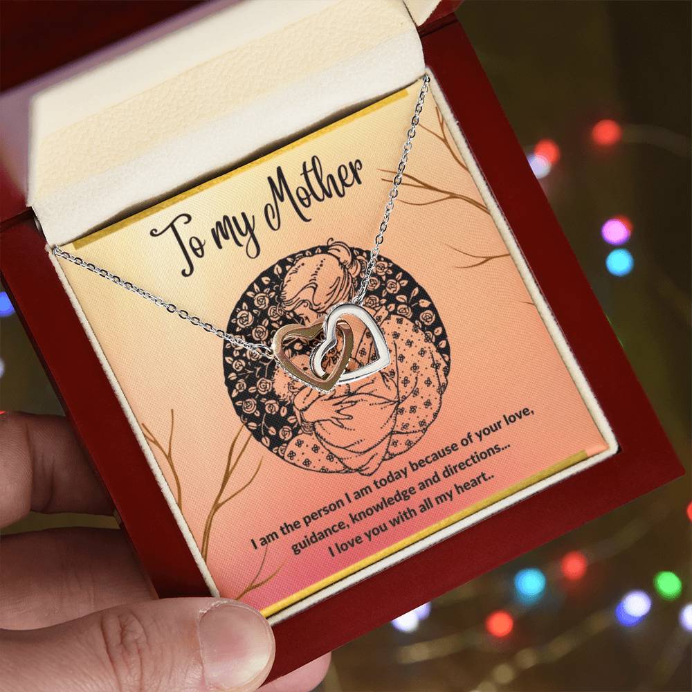 To My Mother - Interlocking Hearts Necklace