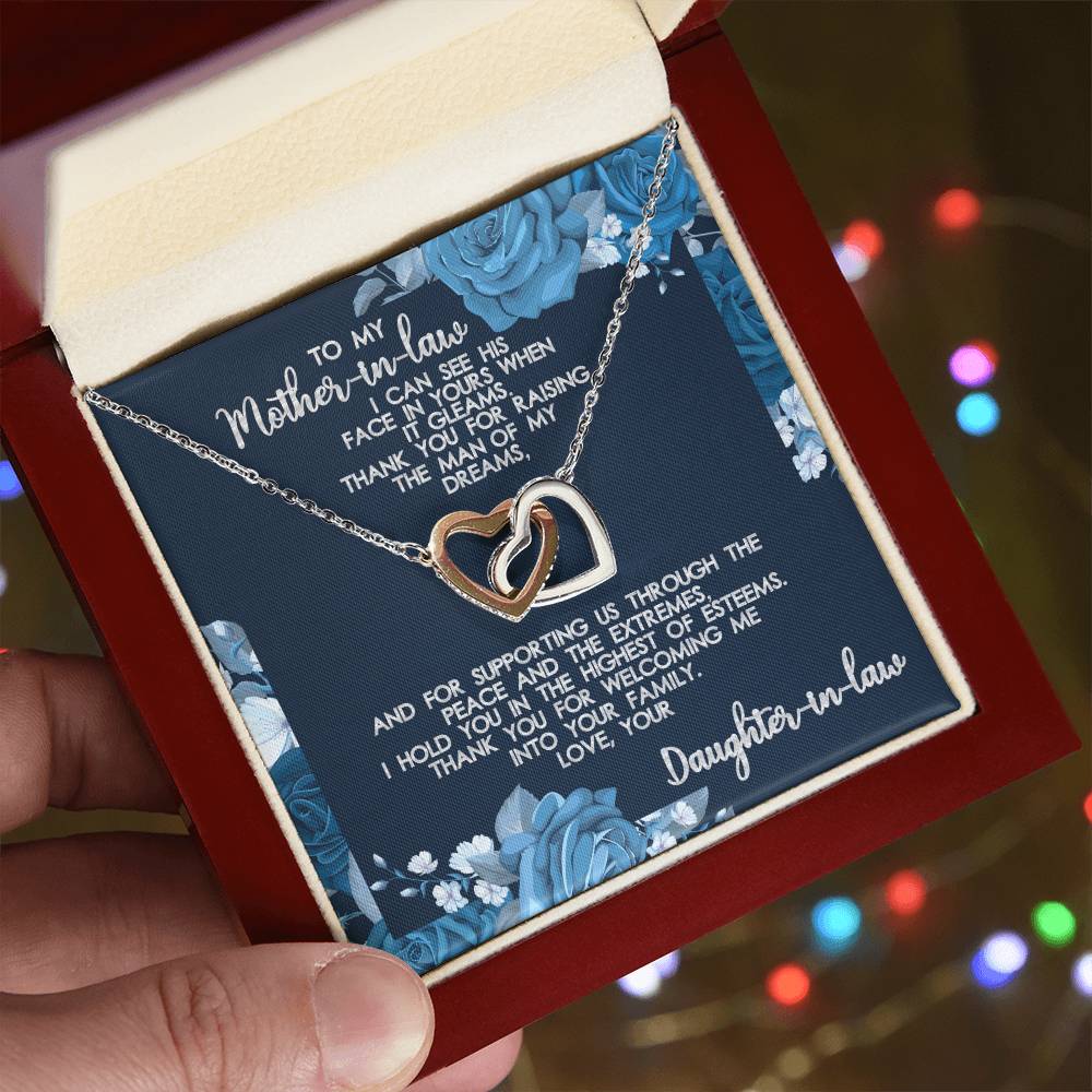 Mother-In-Law Interlocking Hearts Necklace