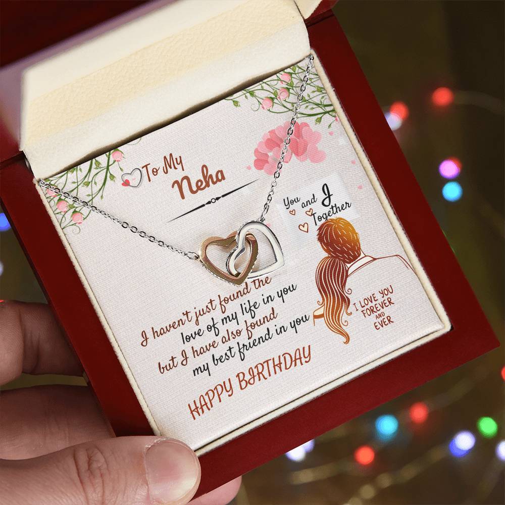 Birthday Gift - Forever Love Necklace Interlocking Hearts Necklace