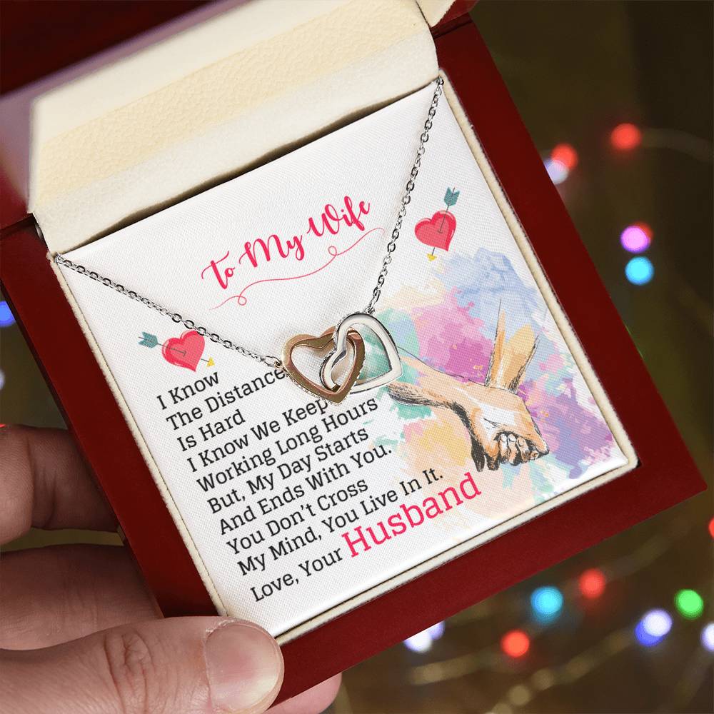 Gift For Wife - Interlocking Heart Necklace Interlocking Hearts Necklace