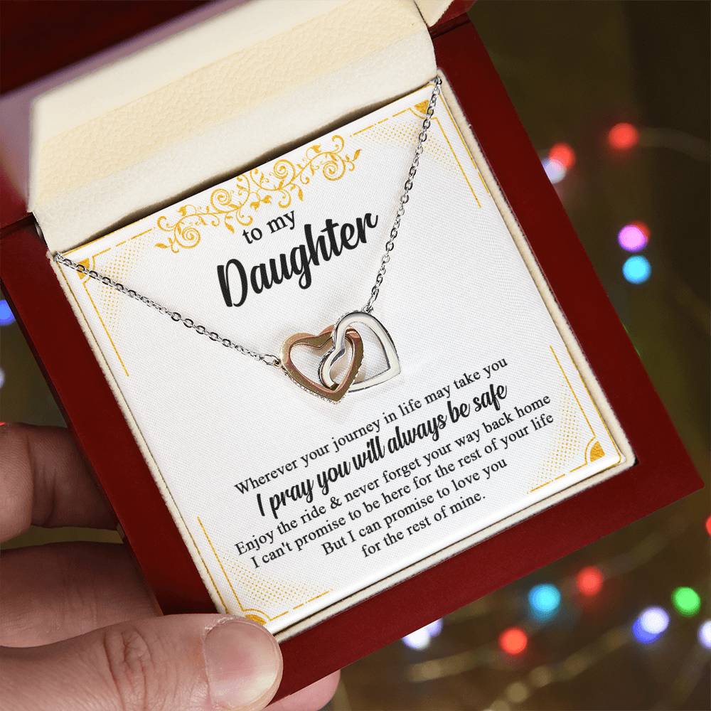 Interlocking Necklace - Gifts For Daughter Interlocking Hearts Necklace