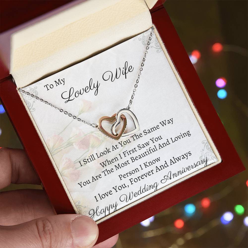 I Look At You The Same Way Interlocking Hearts Necklace