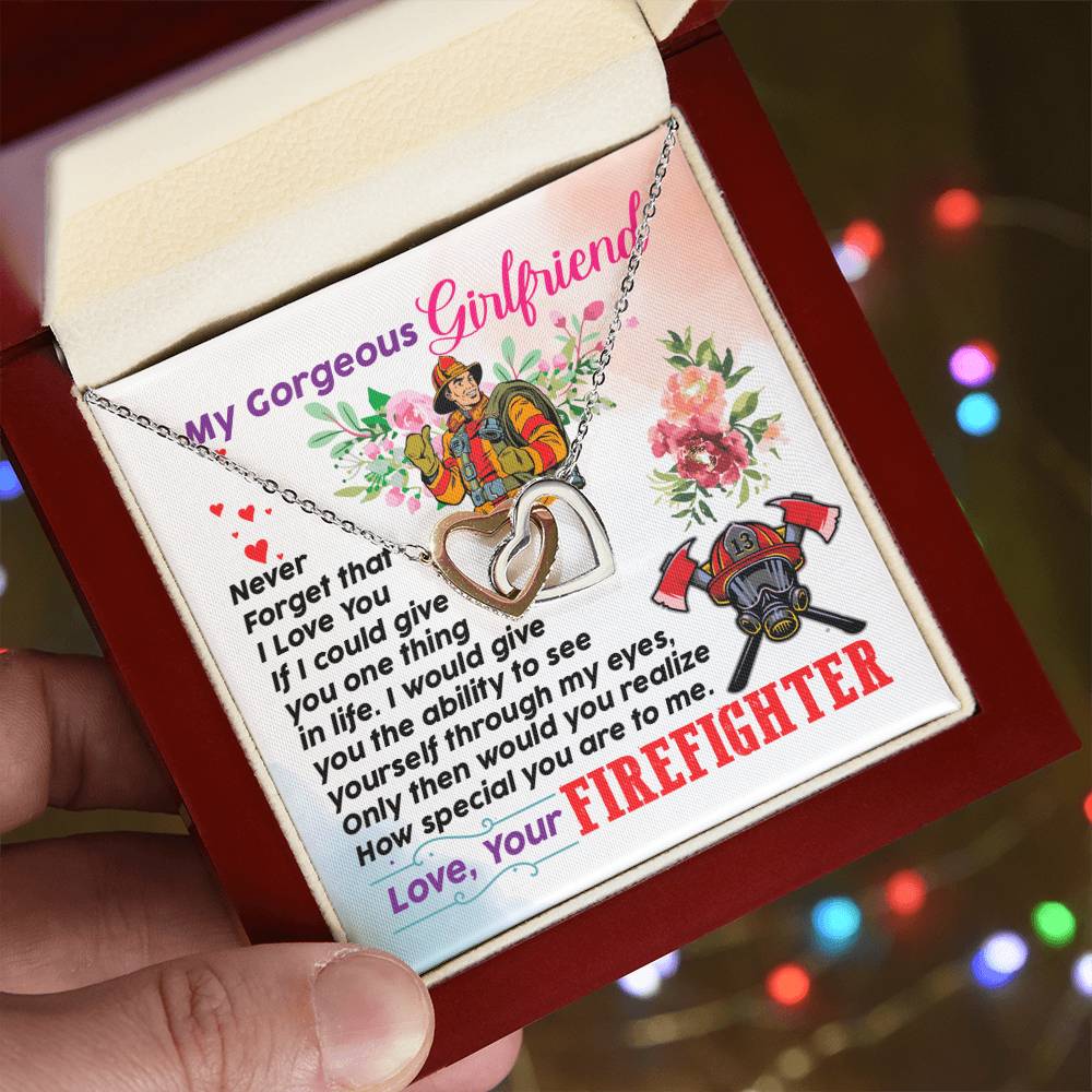 Firefighter'S Girl - Interlocking Heart Necklace Interlocking Hearts Necklace
