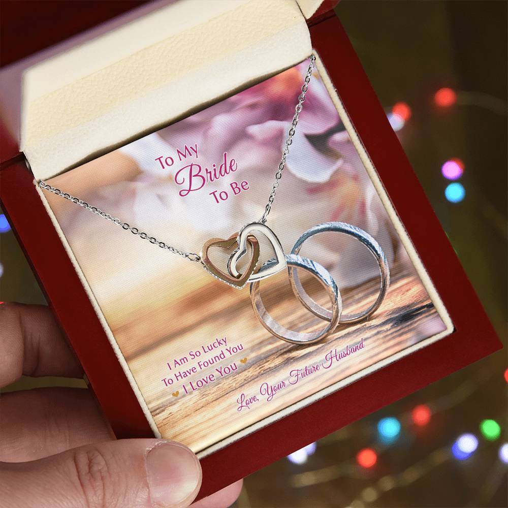 To My Bride To Be . Interlocking Hearts Silver Rings Design Interlocking Hearts Necklace