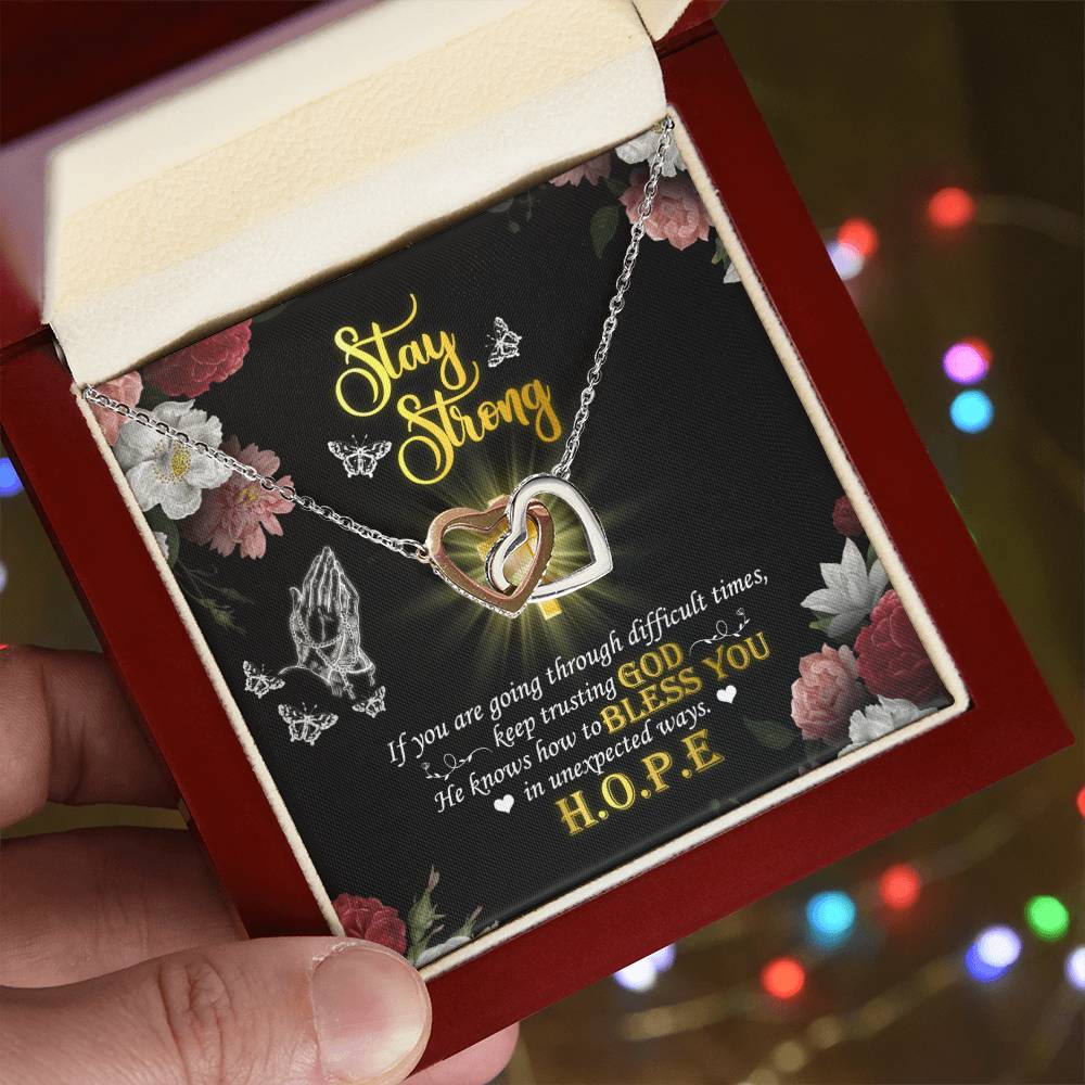 Stay Strong - Interlocking Hearts Necklace