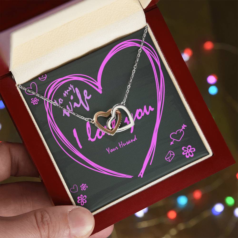 Luxury Gift For Wife 29 $ Only Interlocking Hearts Necklace