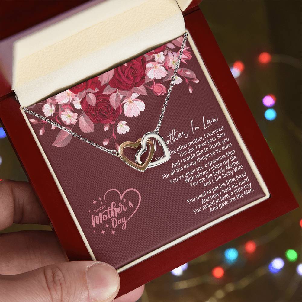Mothers Day Gift For Mother In Law Mothers Day Jewelry Gift For Mother In Law Gift For Mother In Law Interlocking Hearts Necklace