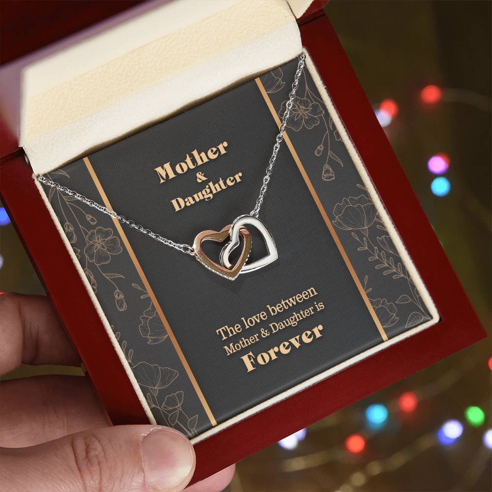 Mothers Day Interlocking Hearts Necklace Luxury