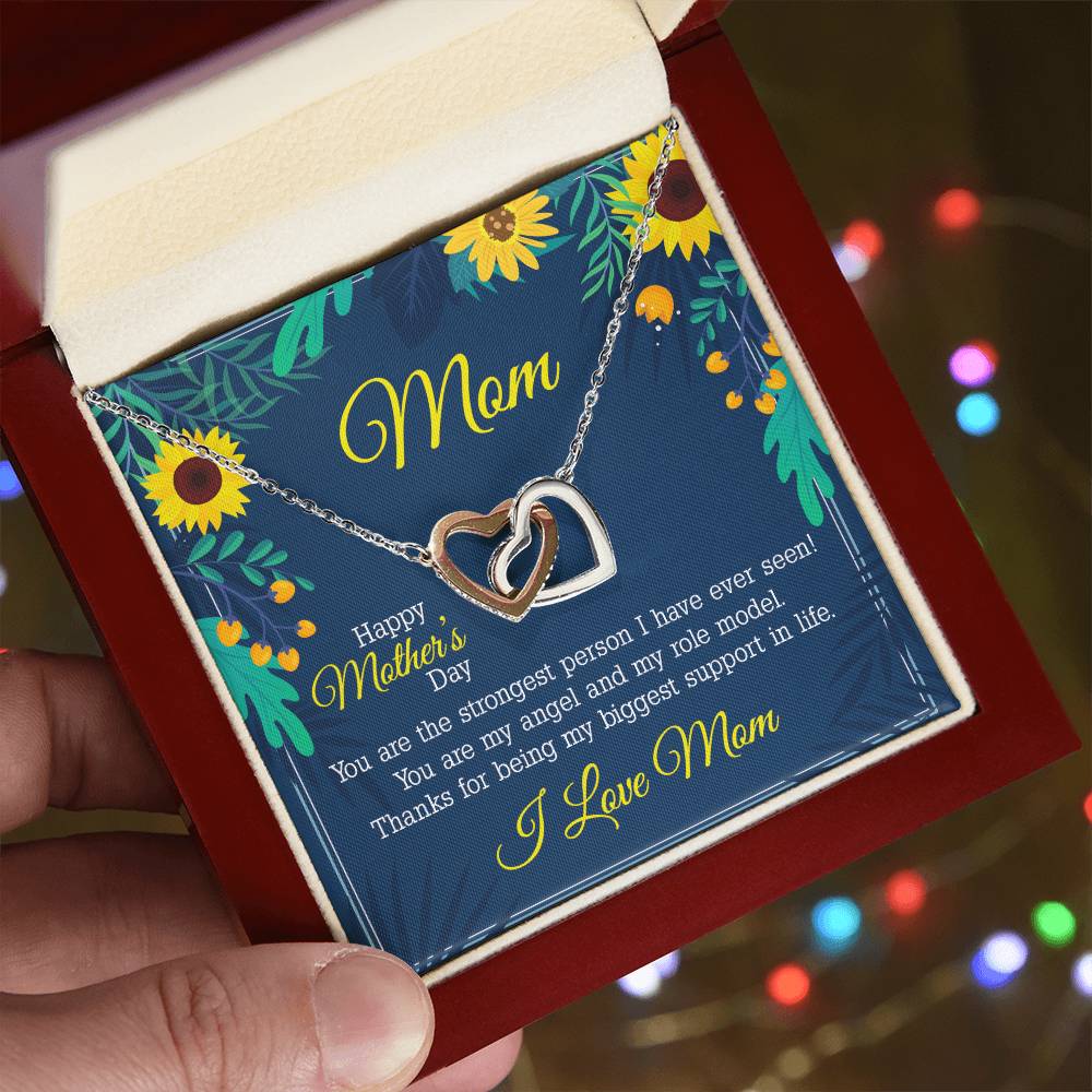 Happy Mother'S Day Interlocking Hearts Necklace