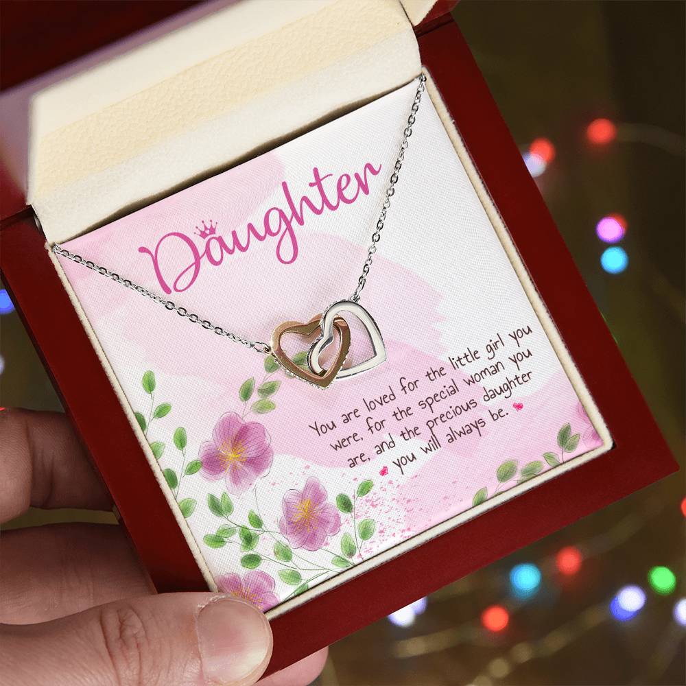 My Precious Daughter Hearts Necklace Interlocking Hearts Necklace