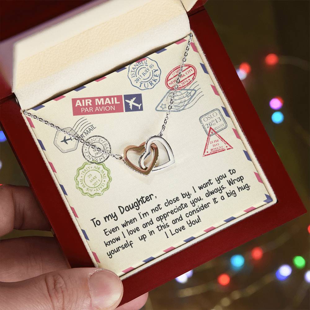 Gift For Daughter - Interlocking Heart Necklace Interlocking Hearts Necklace