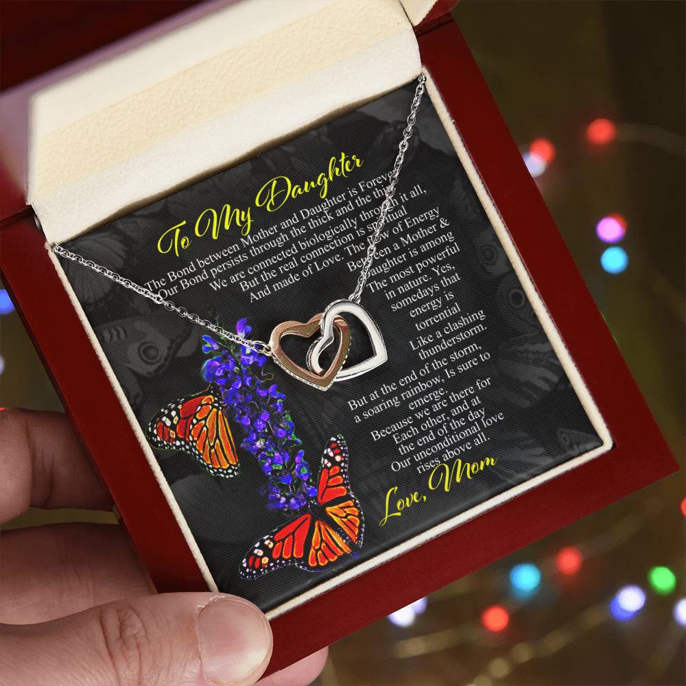 Gift For Daughter- Interlocking Heart Necklace Interlocking Hearts Necklace