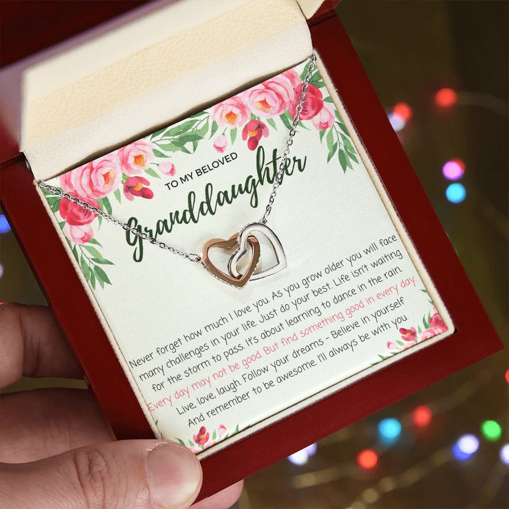 Gift From Grandmother To Granddaughter - Interlocking Hearts Necklace