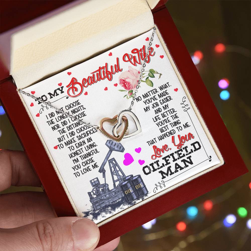 Oilfield Man'S Wife - Interlocking Heart Necklace Interlocking Hearts Necklace