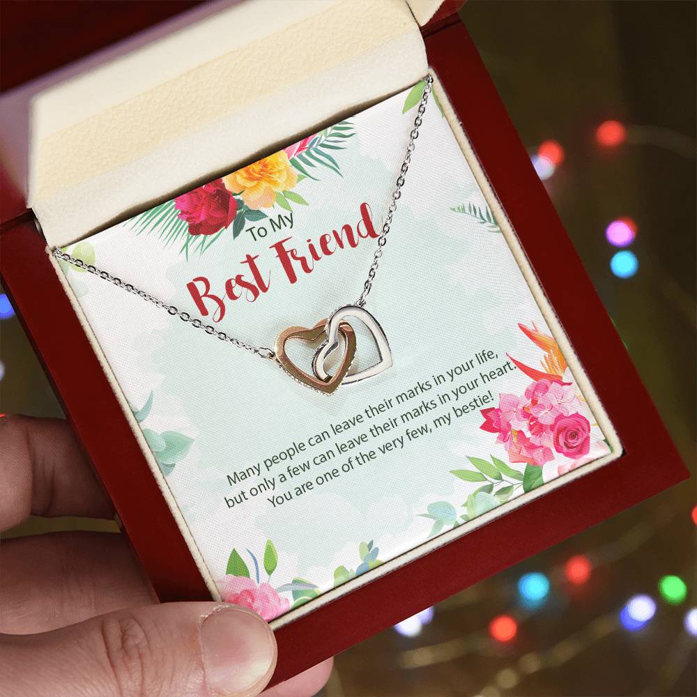 Best Friend Double Hearts Necklace Interlocking Hearts Necklace
