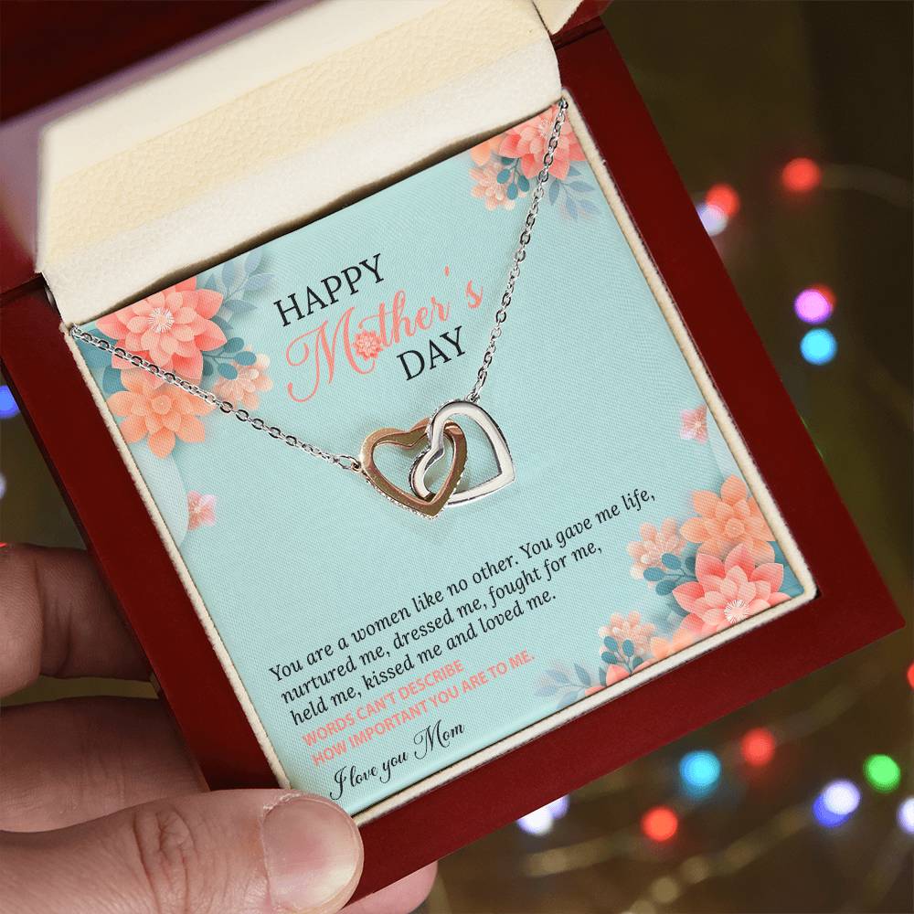 A Women Like No Other Interlocking Hearts Necklace
