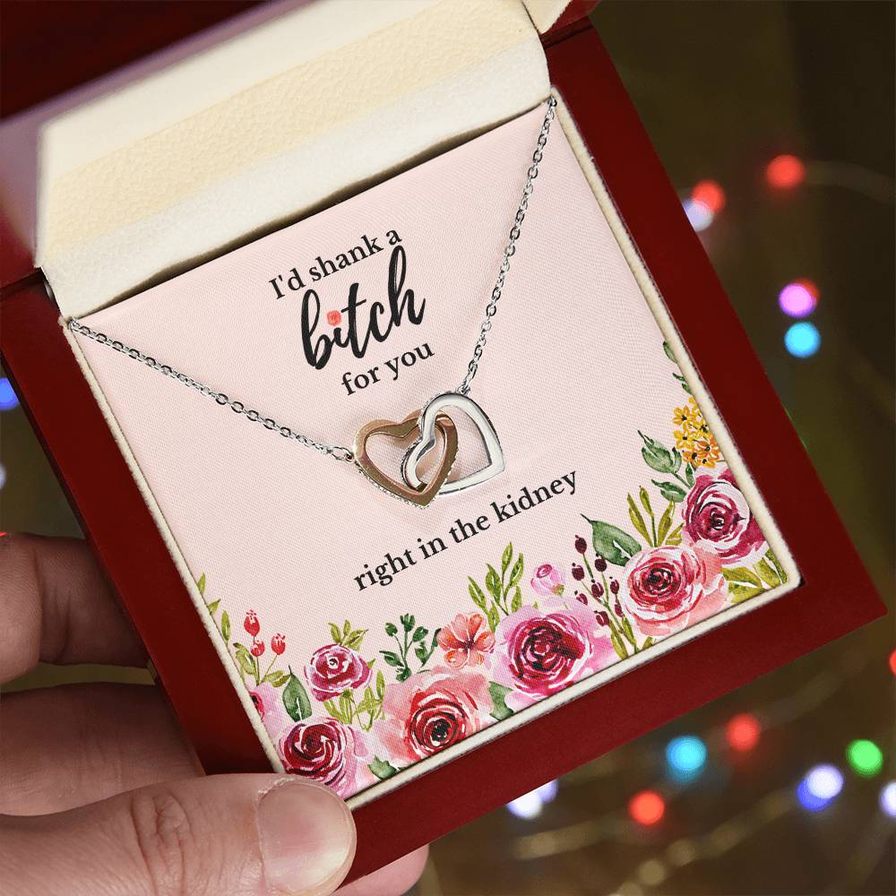 Best Friend Gift Sister Birthday Gift Funny Gift For Friend Birthday Gift For Best Friend Sister Gift Interlocking Hearts Necklace
