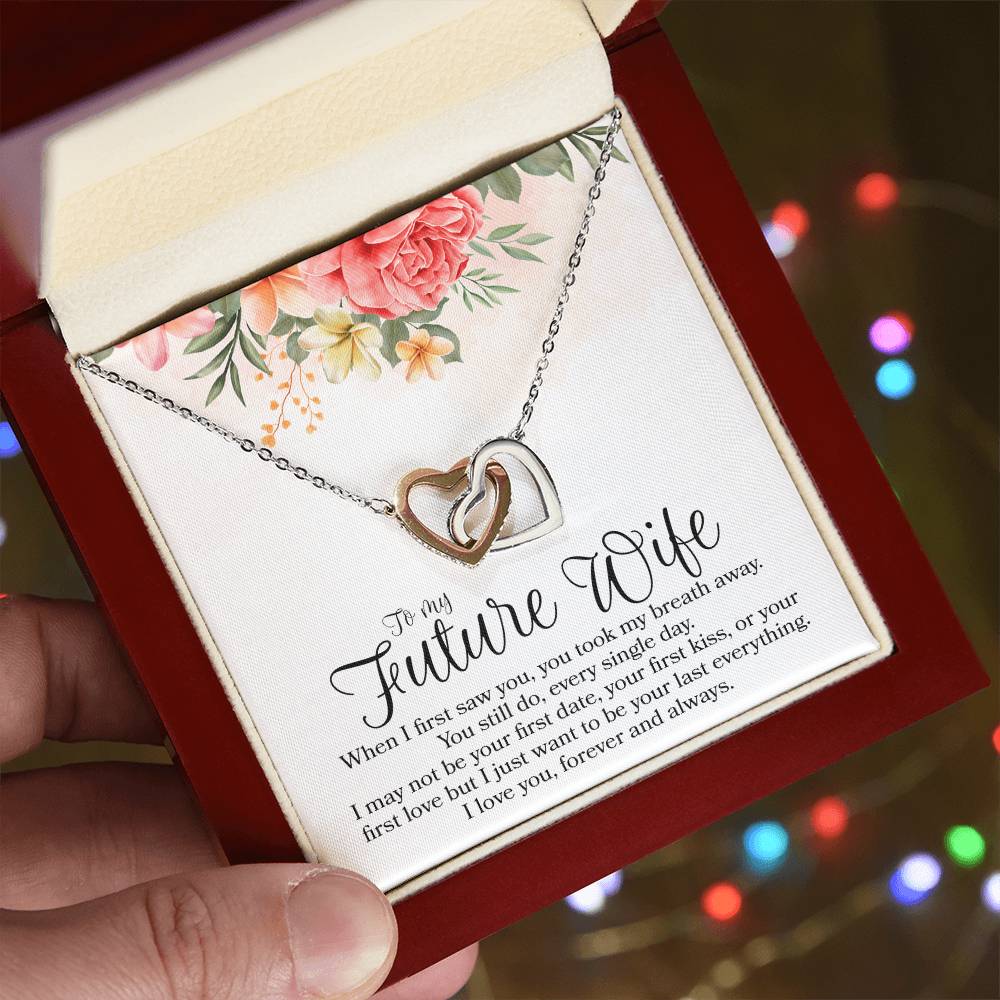 Interlocking Hearts - To Future Wife Interlocking Hearts Necklace