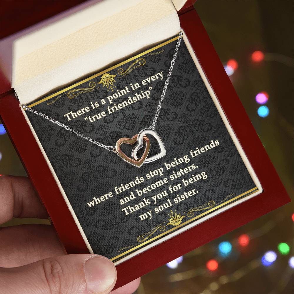 Interlocking Hearts Necklace - Eudora Collection
