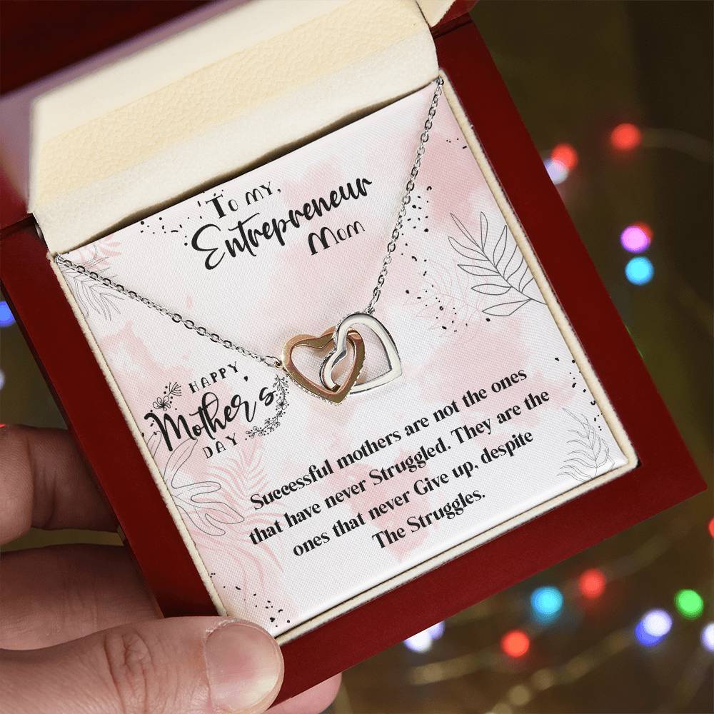 Necklace For Proud Entrpreneur Mom Interlocking Hearts Necklace