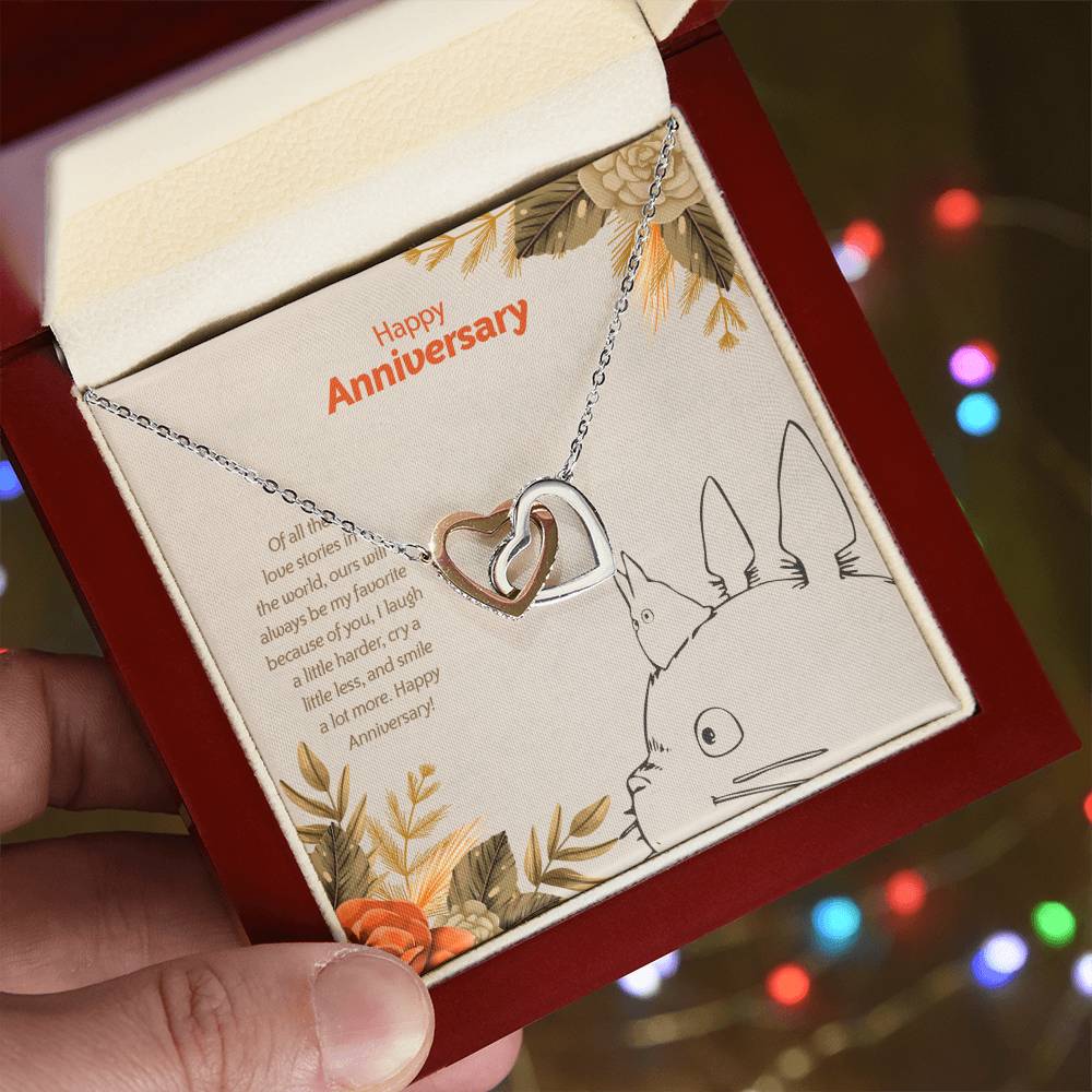Totoro Anniversary Edition My Favorite Story Of Us - Interlocking Hearts Necklace