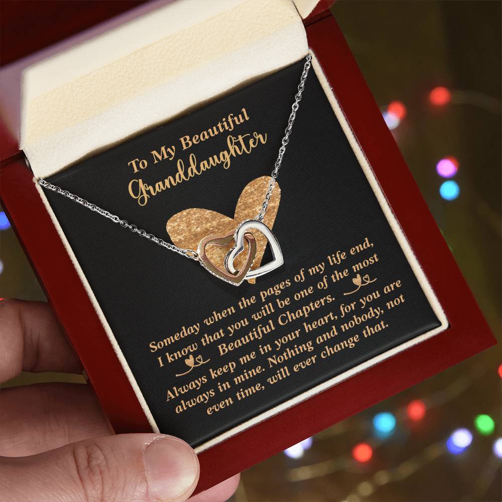 Granddaughter Necklace Interlocking Hearts Necklace