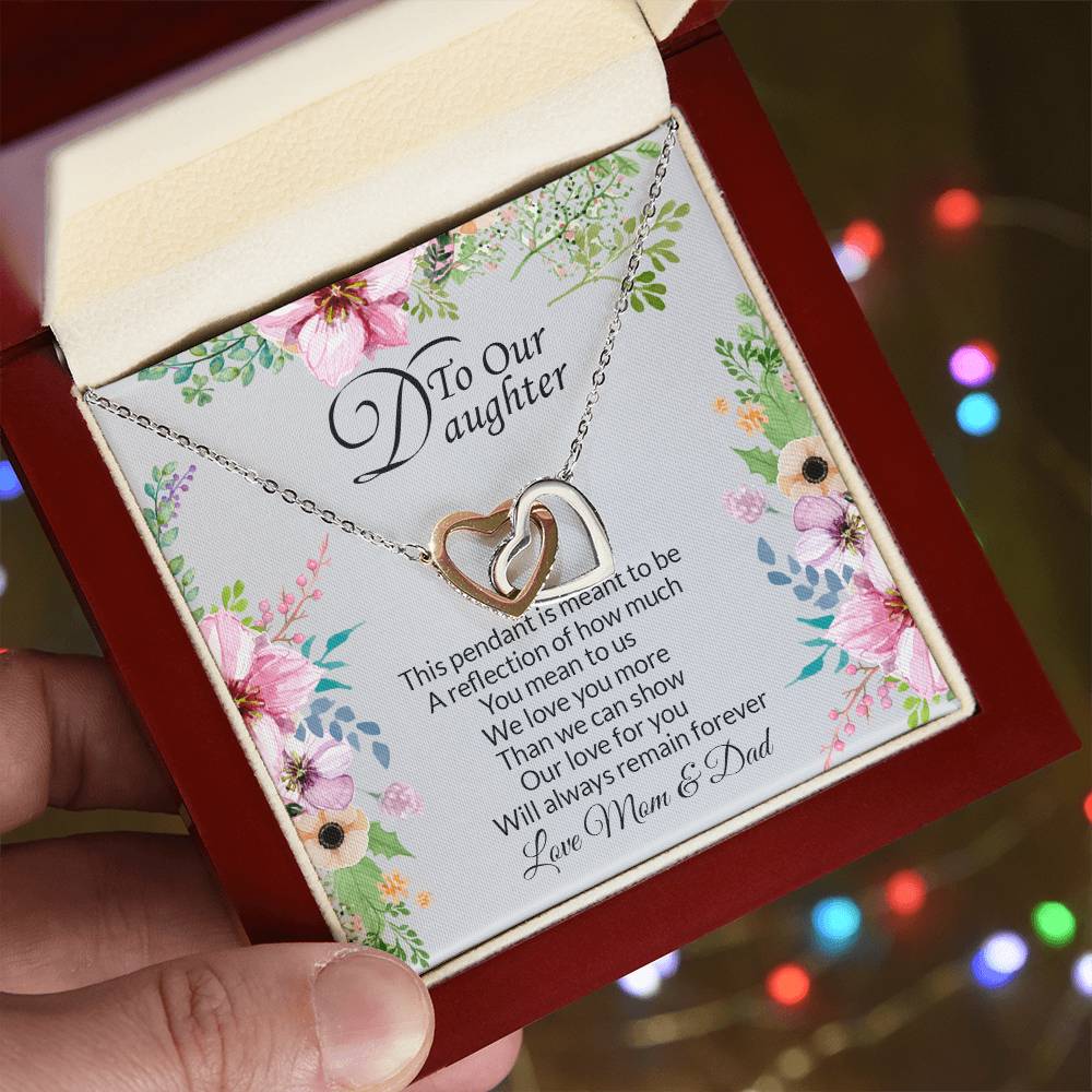 Gift For Daughter - Infinity Necklace Gift For Daughter Interlocking Hearts Necklace