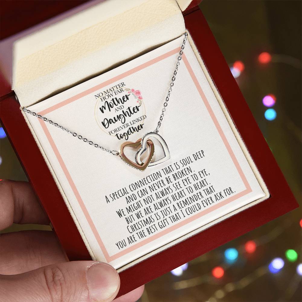 Mother And Daughter Forever Linked Together A Connection That Is Soul Deep Interlocking Hearts Necklace