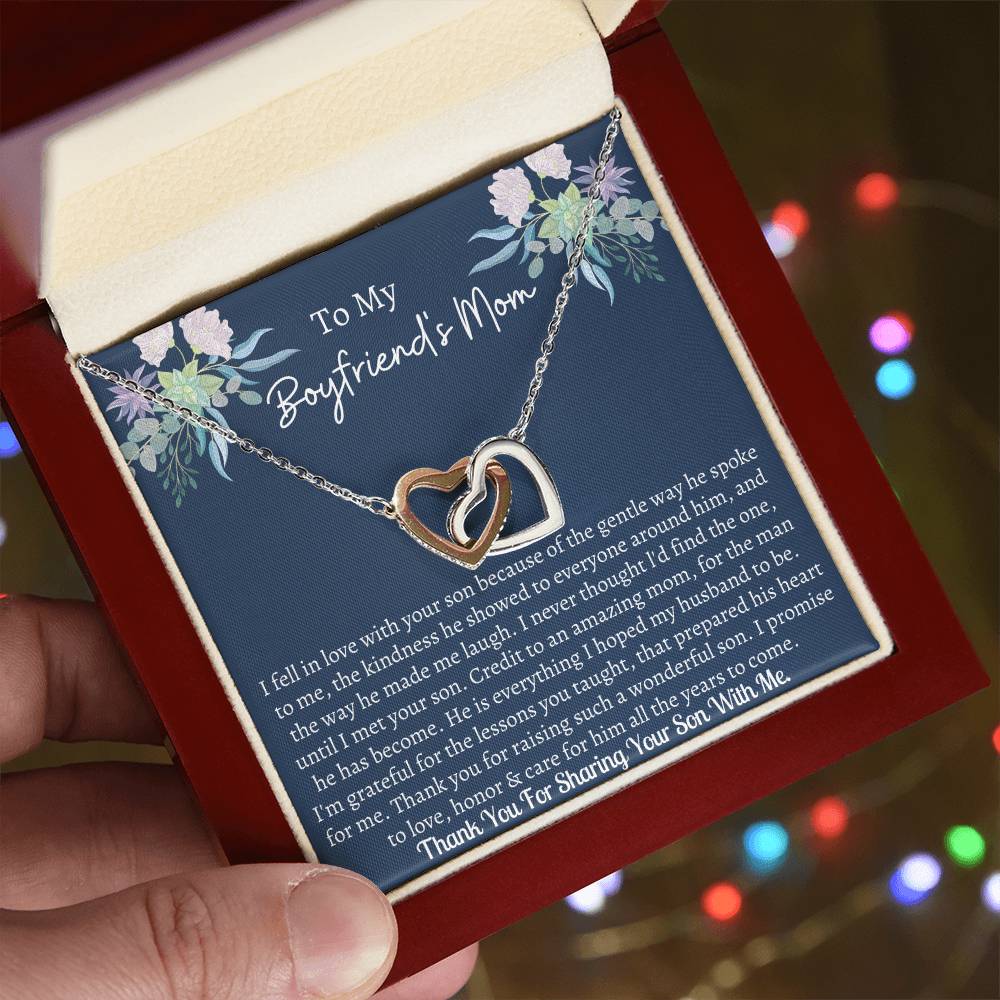 Interlocking Gift Boyfriend Mom 2Nd Interlocking Hearts Necklace