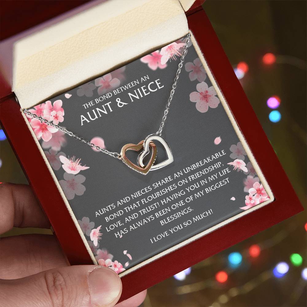 Aunt-Niece Interlocking Hearts Necklace Aunt-Niece Gift Personalized Aunt-Niece Jewelry Aunt-Niece Aunt Jewelry Custom Gift For Aunt