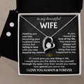 To My Wife - I Love You Always & Forever - Forever Love Necklace & Earring Set