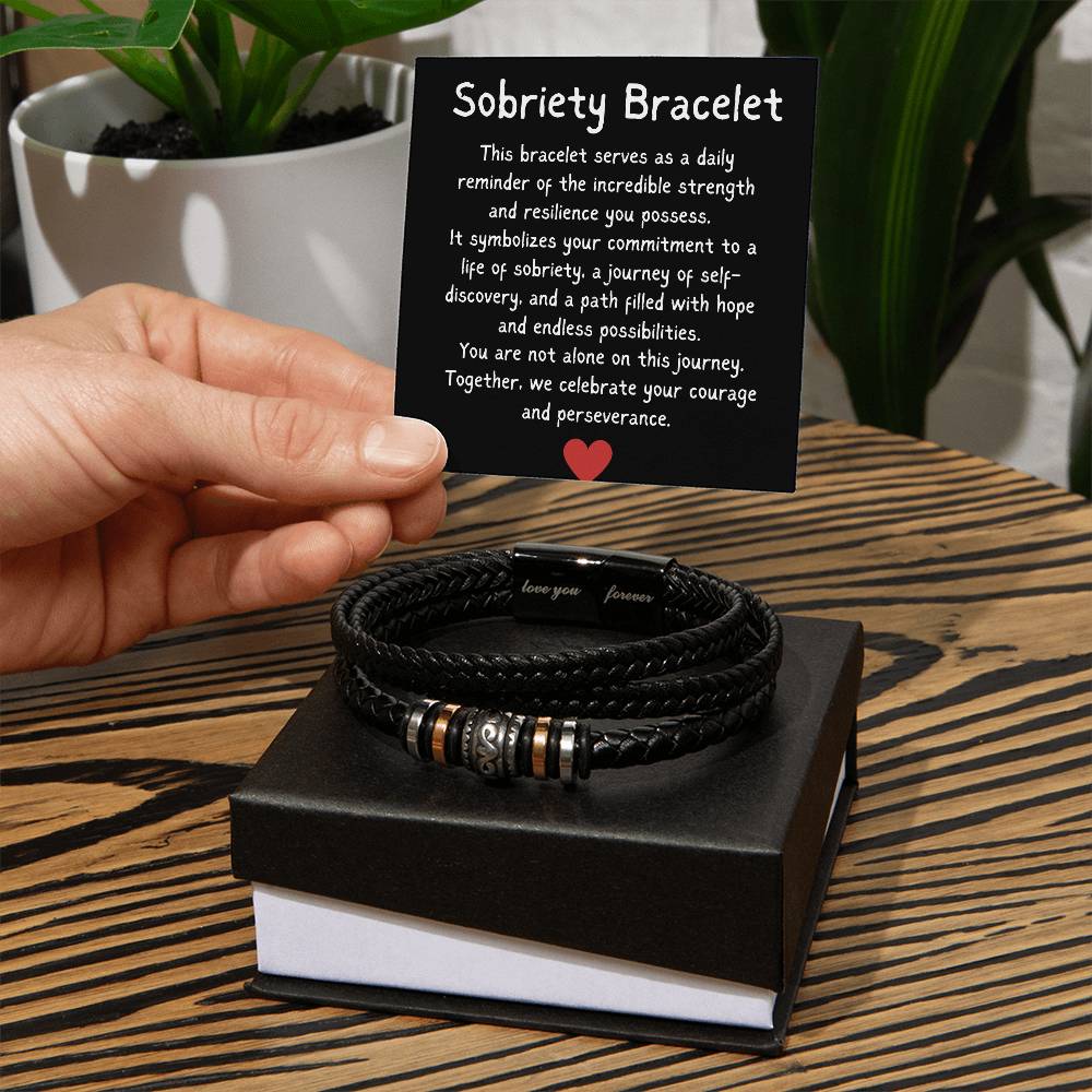 Sobriety Bracelet - You Are Not Alone - Love You Forever Bracelet