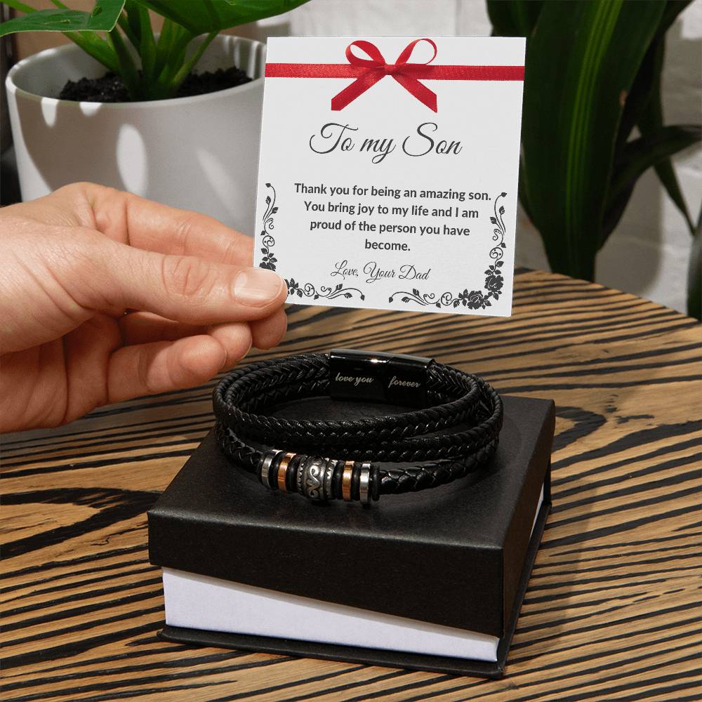 To My Son Bracelet, Love You Forever Bracelet, Gift From Dad - Love You Forever Bracelet