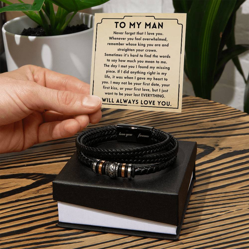 To My Man - Love You Forever - Bracelet - Love You Forever Bracelet