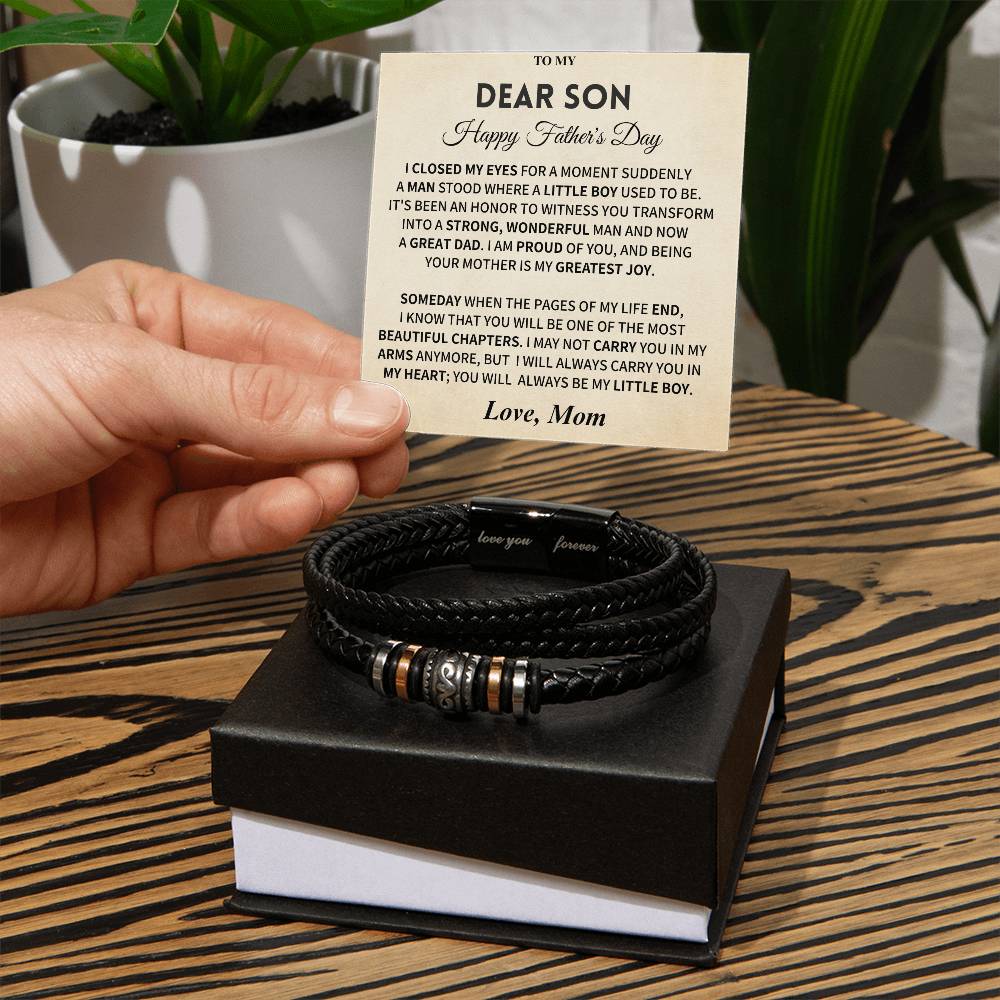 Father's Day Son Gift - Love You Forever Bracelet