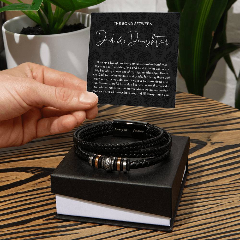 Dad Daughter Bond Bracelet - Love You Forever Bracelet