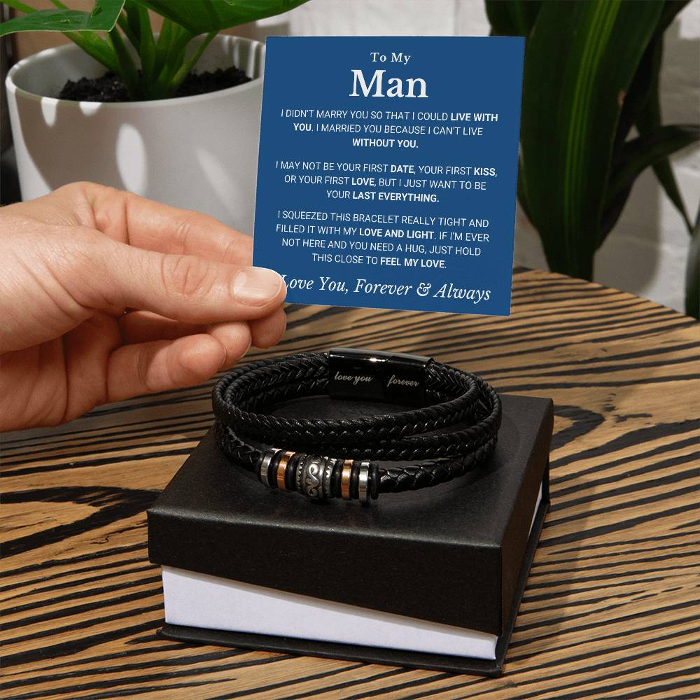 To My Man - Without You - Bracelet - Love You Forever Bracelet