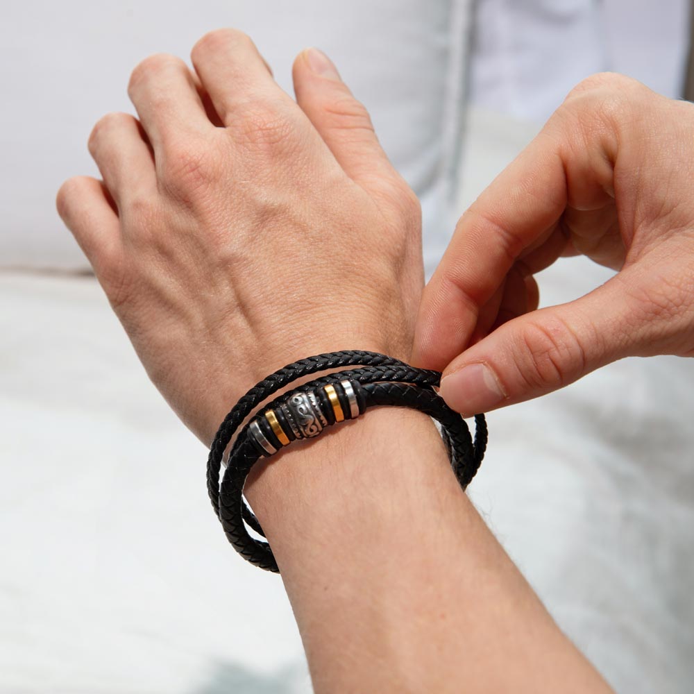 To My Grandson Deven Bracelet - Love You Forever Bracelet
