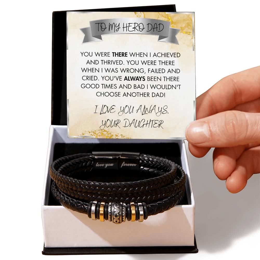 Dad The Hero Bracelet - Love You Forever Bracelet