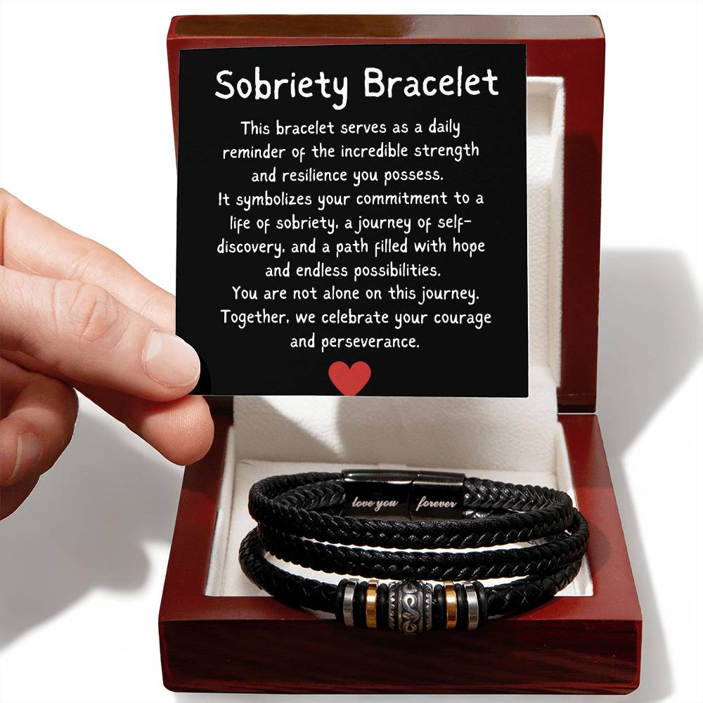 Sobriety Bracelet - You Are Not Alone - Love You Forever Bracelet