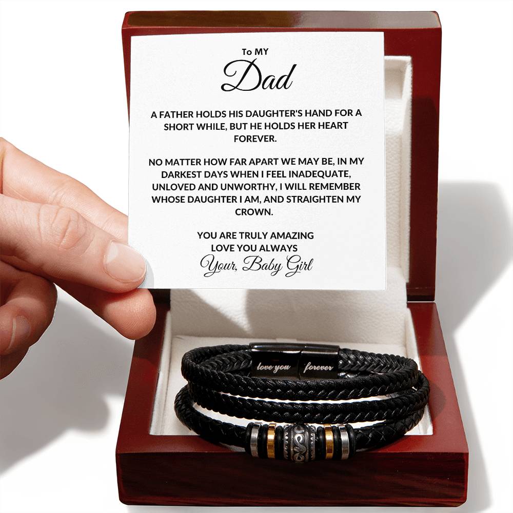 To My Dad  From Your Baby Girl  Love You Forever Bracelet - Love You Forever Bracelet