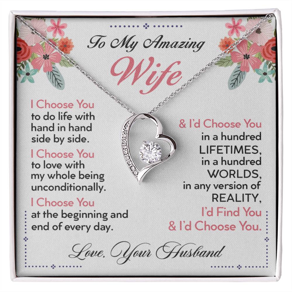 To My Wife  I Choose You  Forever Love Necklace Forever Love Necklace